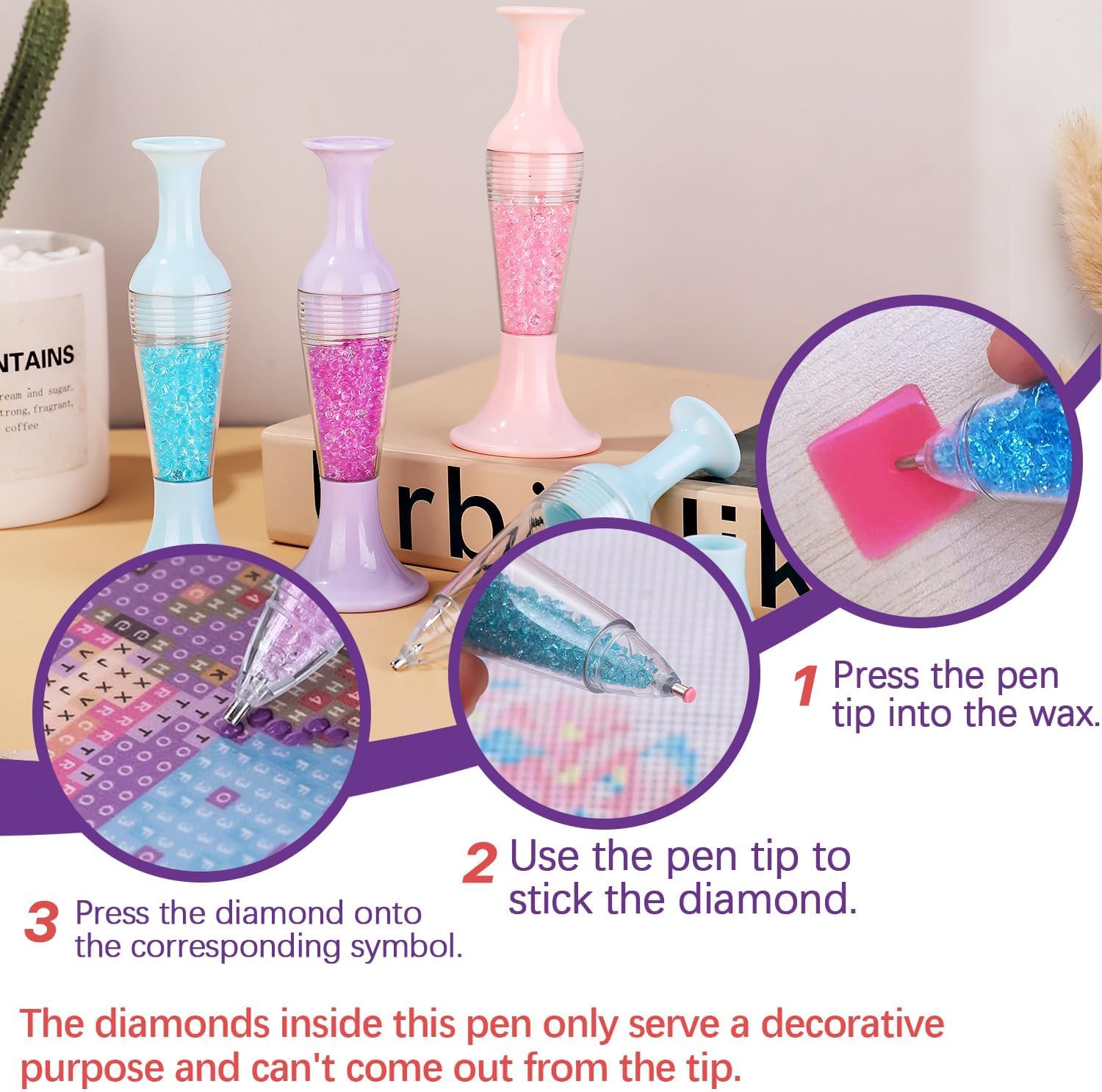 3 PCS Diamond Art Pens, Flower - Terracotta Pot review and price